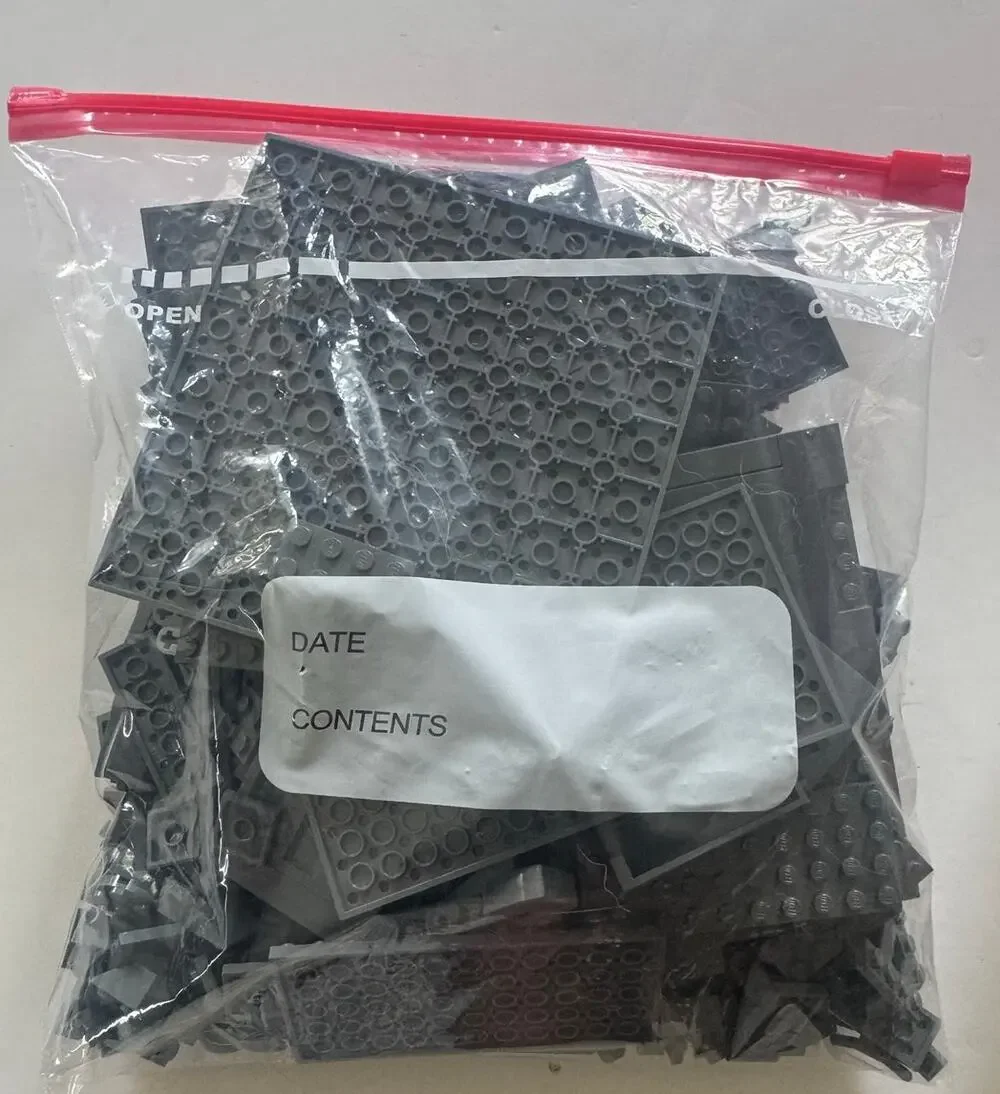 Lot of 1.5lb Dark Gray Lego Bricks Various Sizes/Shapes/Parts AS IS